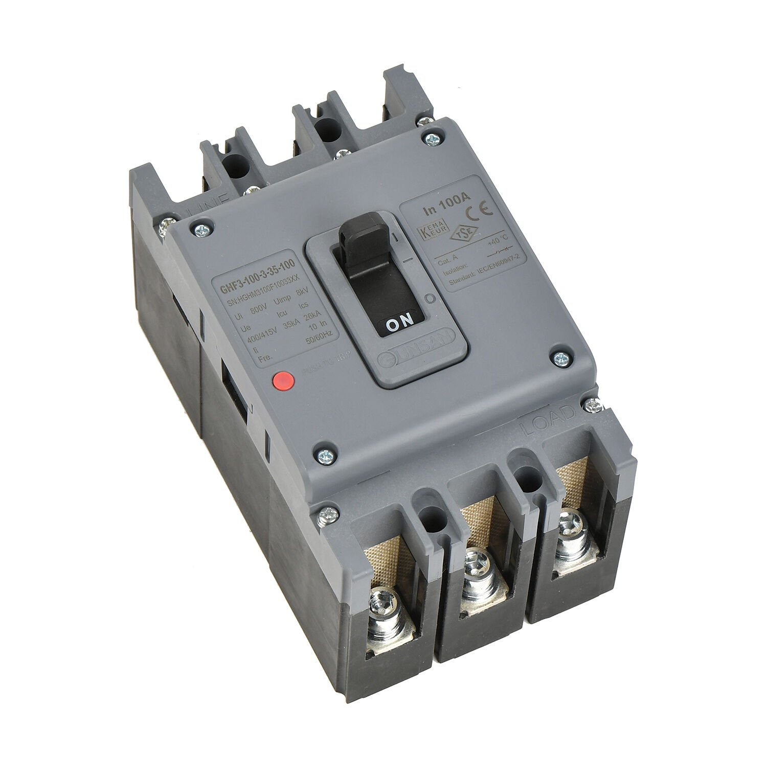 Günsan Valta Kompakt Şalter 3P 35kA Sabit 100A Üç Kutuplu - Görsel 2