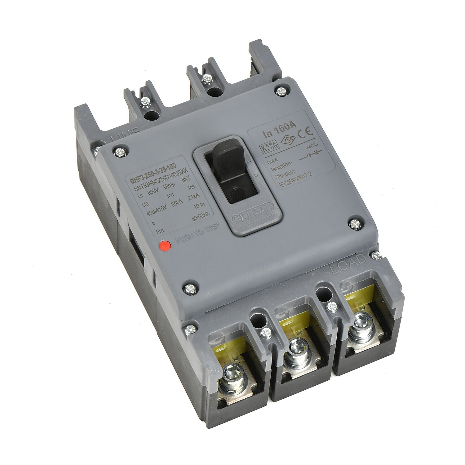 Günsan Valta Kompakt Şalter 3P 35kA Sabit 160A Üç Kutuplu - Görsel 2