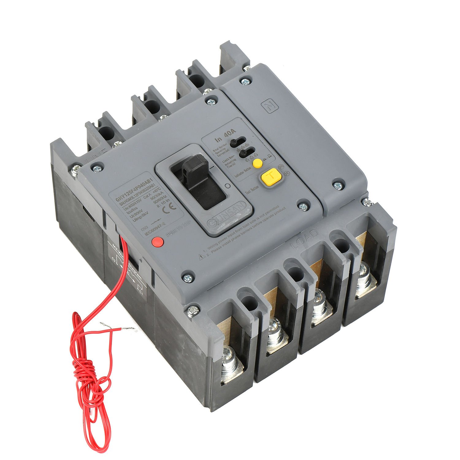 Günsan Valta Yangın Korumalı Kompakt Şalter 4P 70kA 100/300/500mA 630A - Görsel 2