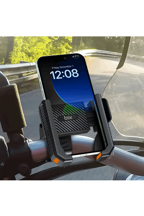 Gidon Bağlantılı Bisiklet Motosiklet İçin Esnek Abs 4-7.8″ İnç Telefon Tutucu 360° Dönebilen Tasarım - Görsel 4