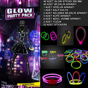 Glow Parti Seti 152 Parçalık Lüks Glow Kostüm Seti (K0)