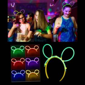 Glow Taç Fosforlu Taç Karışık Renk 12 Adet (K0)