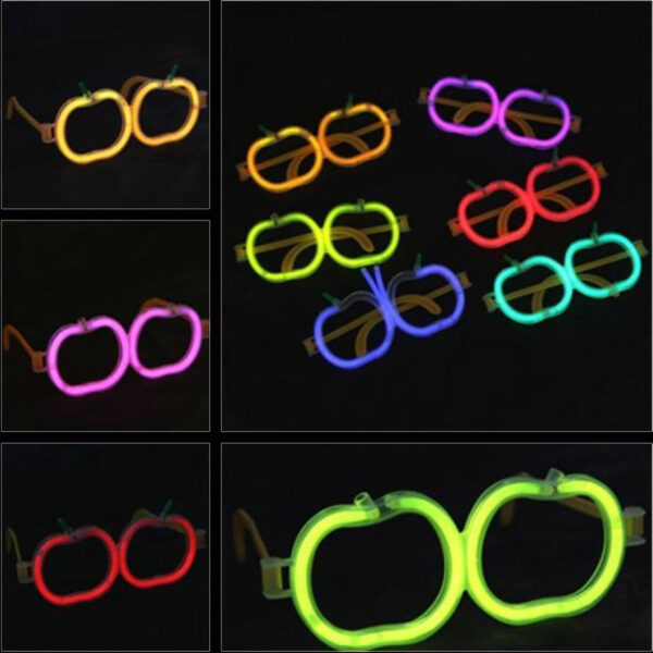 Glow Stick Elma Gözlük - Glow Partisi Gözlüğü - Glow Stick Gözlük 12 Adet (K0) - Görsel 5