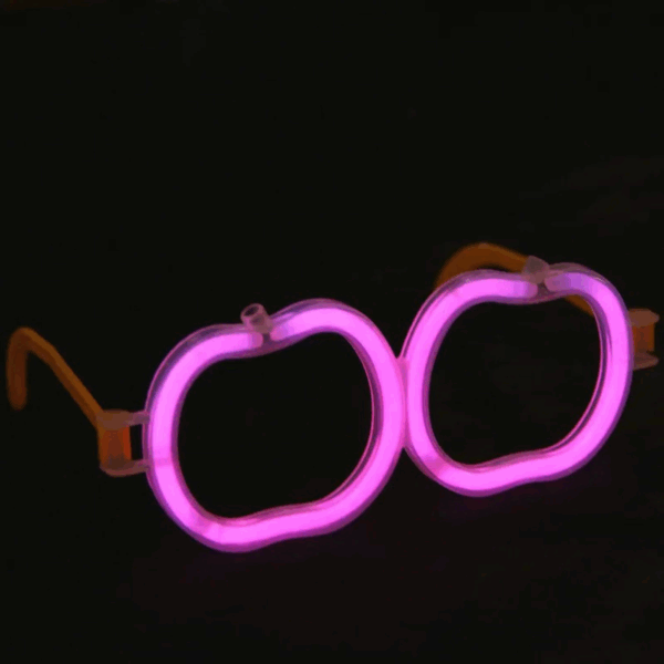 Glow  Elma Gözlük - Glow Partisi Gözlüğü - Glow Stick Gözlük 12 Adet - Görsel 2