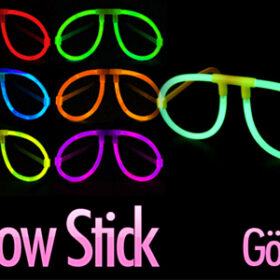 Glowstick Karanlıkta Yanan Parti Gözlüğü 12 Adet (K0)