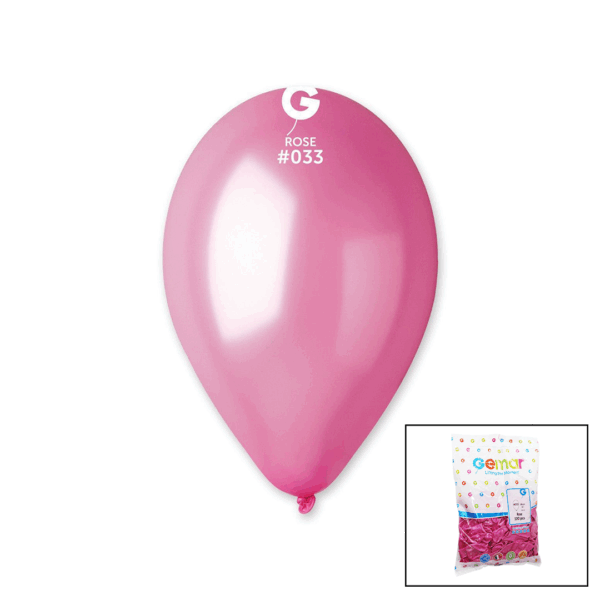 GM-110-33 METALİK - PEMBE BALON 11&amp;apos;&amp;apos; - 28CM - 100 PARÇA (K0)