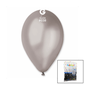GM-110-38 METALİK - GÜMÜŞ BALON 11&amp;apos;&amp;apos; - 28CM - 100 PARÇA (K0)