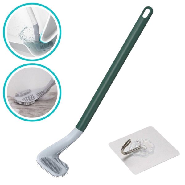Golf Tasarımlı Silikon WC Klozet Mutfak Temizlik Fırçası Kanca Hediyeli (K0)