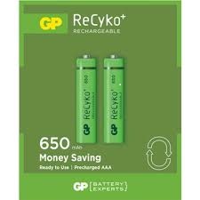 GP RECYKO 650mAh AAA ŞARJLI İNCE PİL 63C092  2Lİ KART (K0)