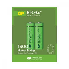 GP RECYKO 1300mAh AA ŞARJLI KALEM PİL 132C133  2Lİ KART (K0)