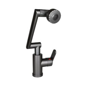 GRİ - 1080 DERECE DÖNEBİLEN ÇOK FONKSİYONLU MUSLUK BATARYA KTX-3308 (K0)