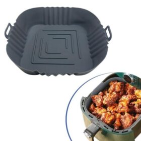 Gri Kare Pişirme Matı 20 Cm Ve 50 Adet Tek Kullanımlık Kare Tabak Model Pişirme Kağıdı (K0)