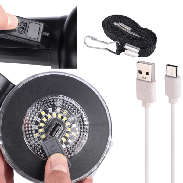 Gt Led Taşınabilir Güneş Solar Ledli Fener  Wt-415 - Görsel 4