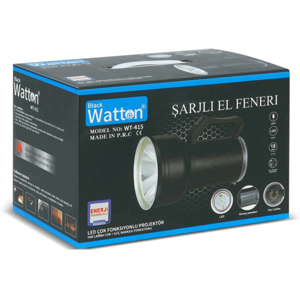 Gt Led Taşınabilir Güneş Solar Ledli Fener  Wt-415 - Görsel 6