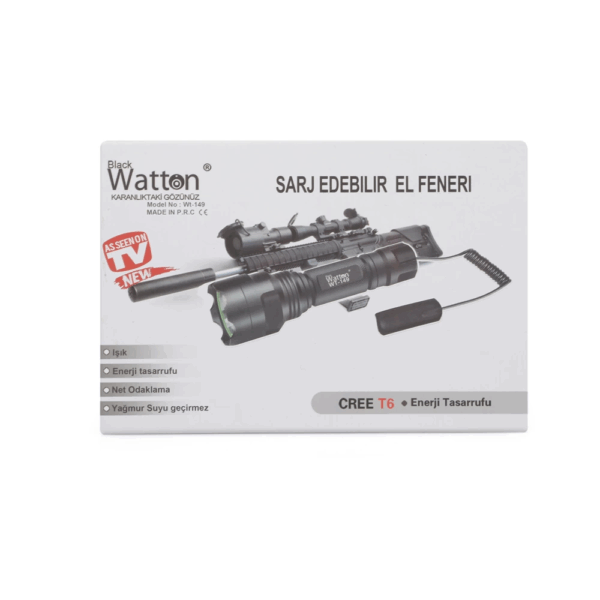 Güçlü  Aparat Uyumlu Şarjlı Fener  Wt-149 - Görsel 2