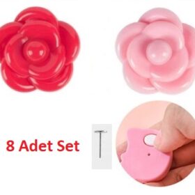 Gül Desenli Yorgan Sabitleyici 8 Adet (K0)