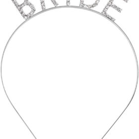 Gümüş Renk Bekarlığa Veda Kristal Taş Bride Tacı İthal 16x10 cm (K0)
