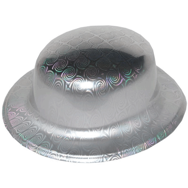 Gümüş Renk Hologramlı Plastik Yulak Melon 27x24 Cm