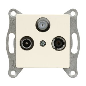 Günsan Eqona Krem Sonlu Uydu Priz Geçişli (Sat-TV-Radyo)