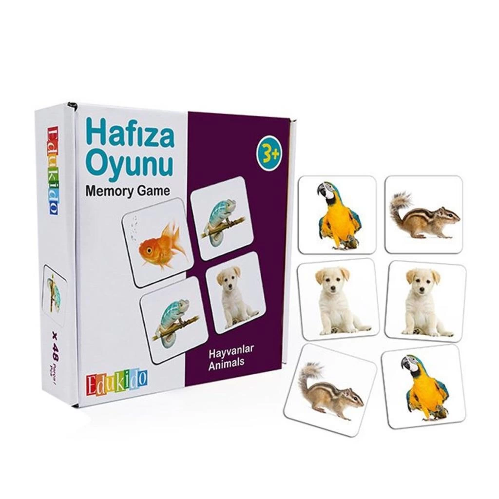 Hafıza Oyunu Gerçek Hayvanlar - Çocuklar İçin Eğitici Hafıza Oyunu - Görsel 2