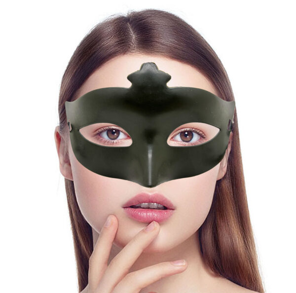 Haki Yeşil Renk Masquerade Kostüm Partisi Venedik Balo Maskesi (K0) - Görsel 2