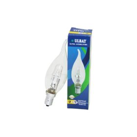 HALOJEN 28W - E14 SARI RENK KIVRIK ŞEFFAF MUM AMPUL (K0)