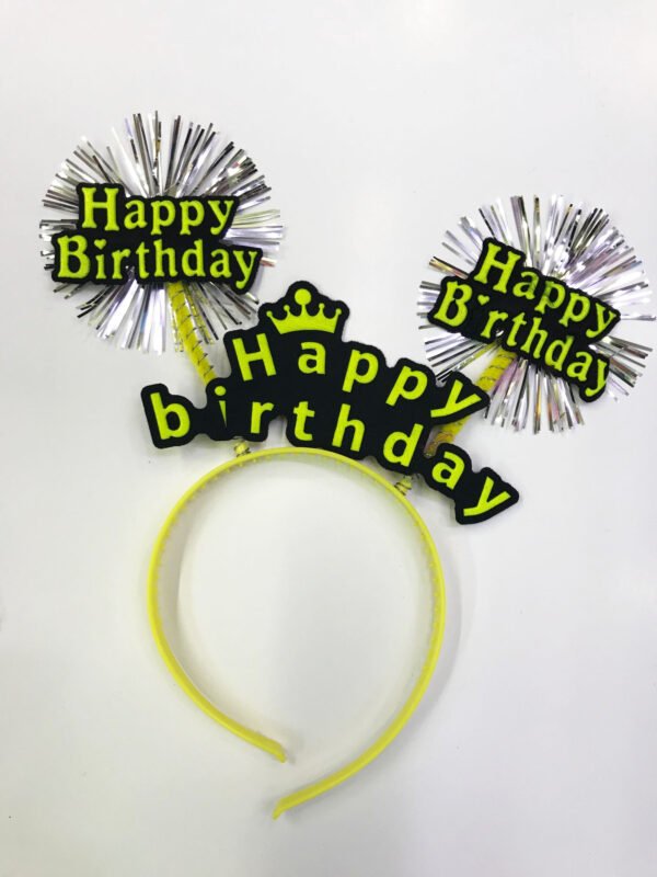 Happy Birthday Neon Renk Doğum Günü Tacı 12 Adet (K0) - Görsel 2