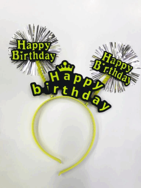 Çocuk Happy Birthday Neon Renk Doğum Günü Tacı 12 Adet