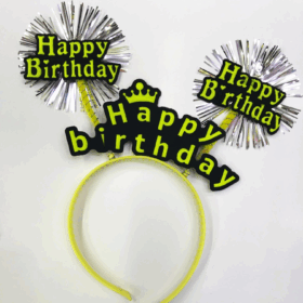 Happy Birthday Neon Renk Doğum Günü Tacı 12 Adet