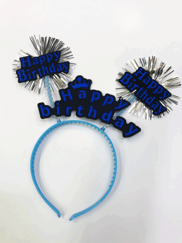 Happy Birthday Neon Renk Doğum Günü Tacı 12 Adet - Görsel 4