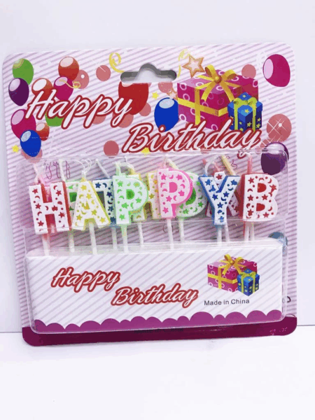 Çocuk Happy Birthday Renkli Mum