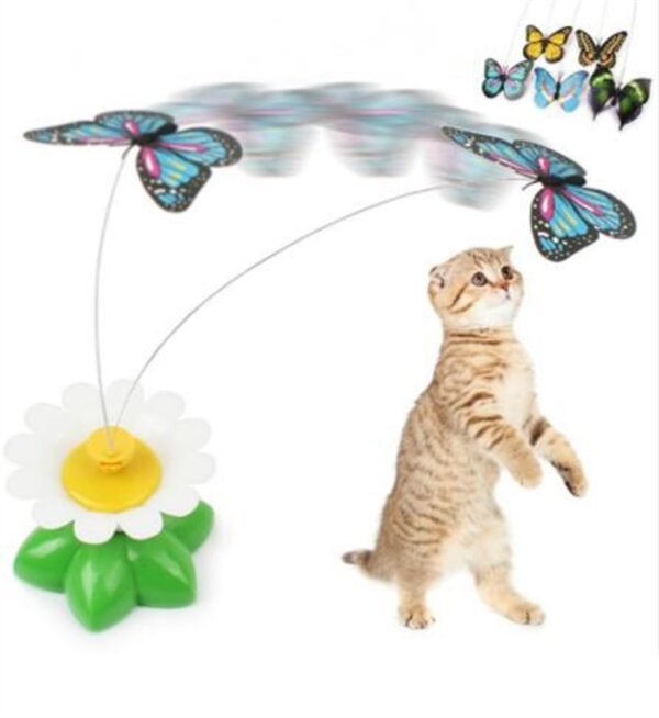 Hareketli Dönen Kelebek - Kedi Oyuncağı ( Pille Çalışır) (K0)