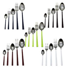 HASIRLI KAPLAMALI - 30  PARÇA METAL KAŞIK ÇATAL SET (K0)