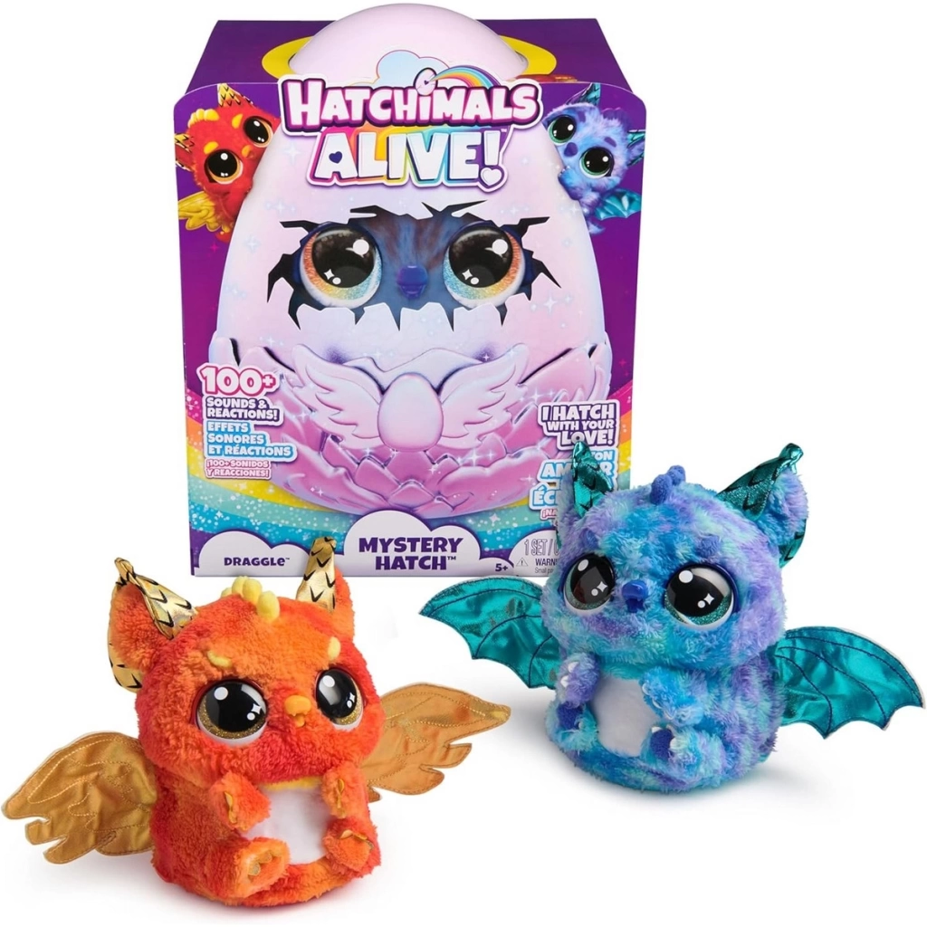 Hatchimals Peluş Simli Draggle - Görsel 4