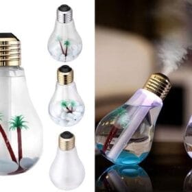 Hava Nemlendirici Ampul Görünümlü Hazneli Buhar Makinesi 400 ml. (K0)