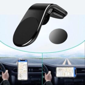Havalanndırma Izgarasına Takılabilen Mandallı Mıknatıslı Oto Araç Içi Manyetik Telefon Tutucu (K0)