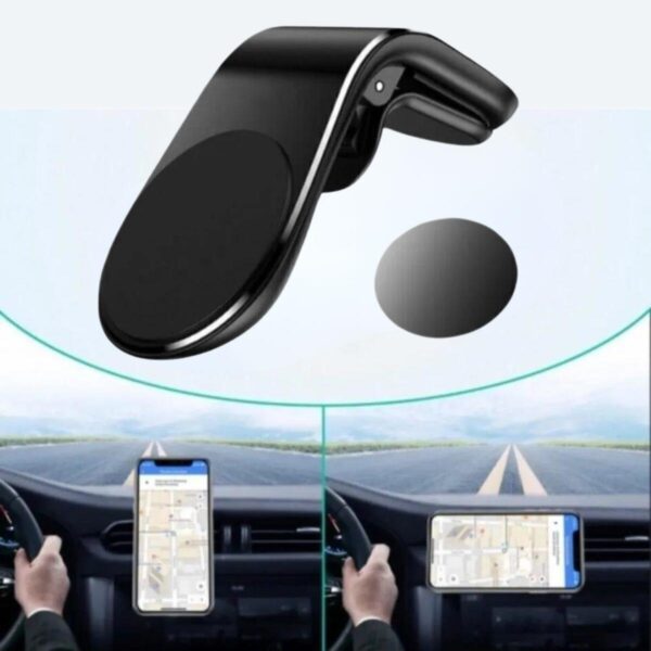 Havalanndırma Izgarasına Takılabilen Mandallı Mıknatıslı Oto Araç Içi Manyetik Telefon Tutucu (K0)