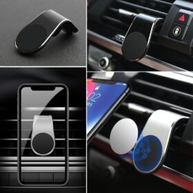 Havalanndırma Izgarasına Takılabilen Mandallı Mıknatıslı Oto Araç Içi Manyetik Telefon Tutucu (K0)