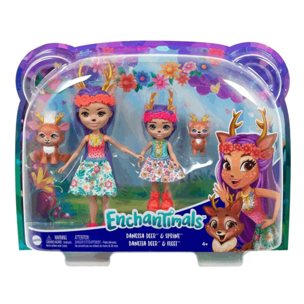 Çocuk HCF79 Enchantimals Kız Kardeş Bebekler Serisi