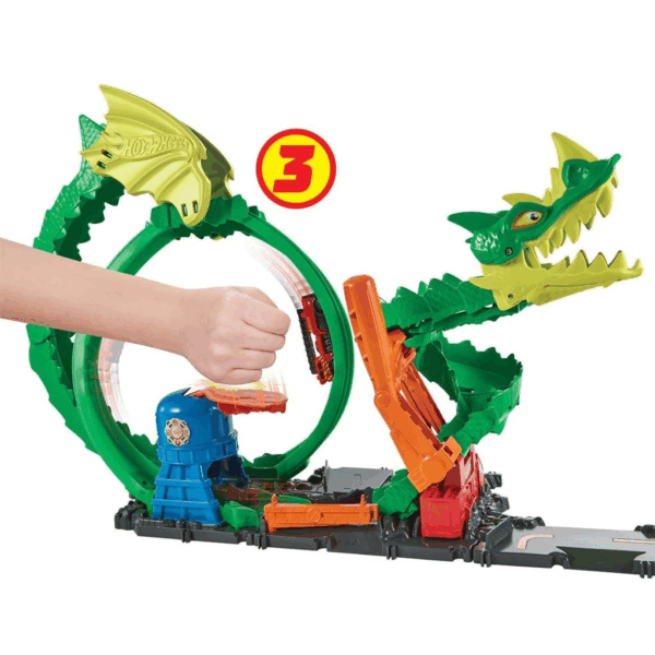 Çocuk HDP03 Hot Wheels Ejderha ile Müdacele Pisti - Görsel 5