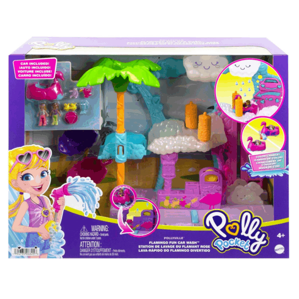 Çocuk HHJ05 Polly Pocket Flamingo Araba Su Eğlencesi Seti