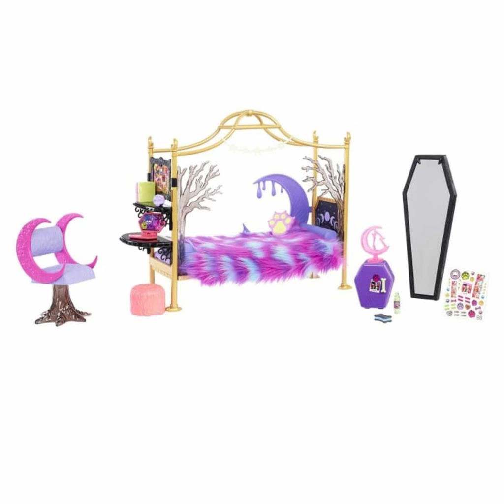 HHK64 Monster High™ Clawdeen Wolf™ Yatak Odası Oyun Seti - Görsel 2