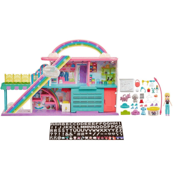 HHX78 Polly Pocket Gökkuşağı Alışveriş Merkezi Oyun Seti - Görsel 2