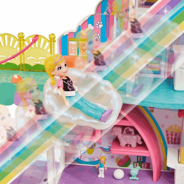 HHX78 Polly Pocket Gökkuşağı Alışveriş Merkezi Oyun Seti - Görsel 4