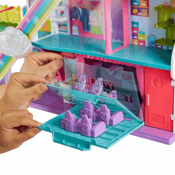 HHX78 Polly Pocket Gökkuşağı Alışveriş Merkezi Oyun Seti - Görsel 5