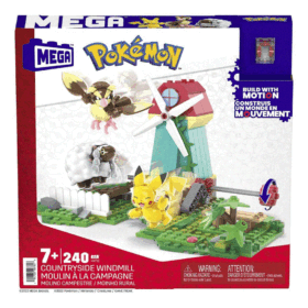 Çocuk HKT21 MEGA™ Pokémon™ Countryside Windmill - Yel Değirmeni Kasabası Seti 240 parça +7 yaş