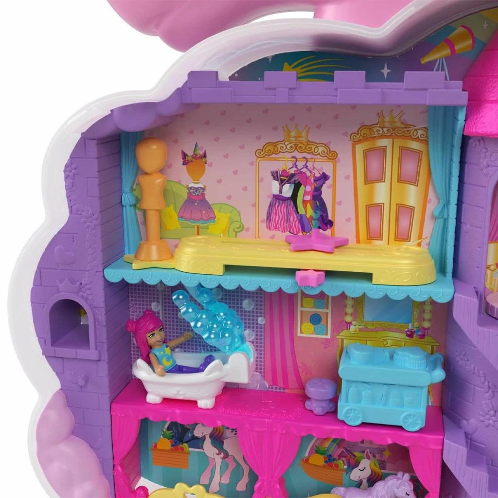HKV51 Polly Pocket Tek Boynuzlu Atın Gökkuşağı Salonu - Görsel 2