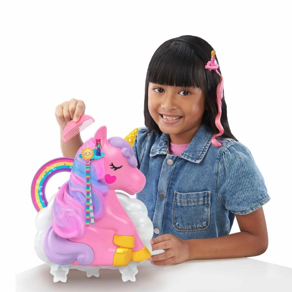 HKV51 Polly Pocket Tek Boynuzlu Atın Gökkuşağı Salonu - Görsel 4
