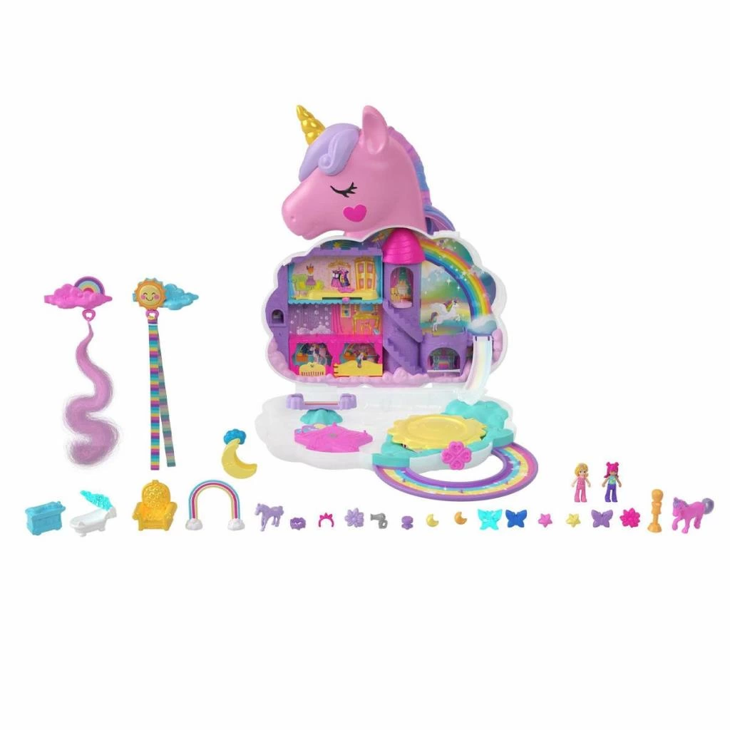 HKV51 Polly Pocket Tek Boynuzlu Atın Gökkuşağı Salonu - Görsel 5