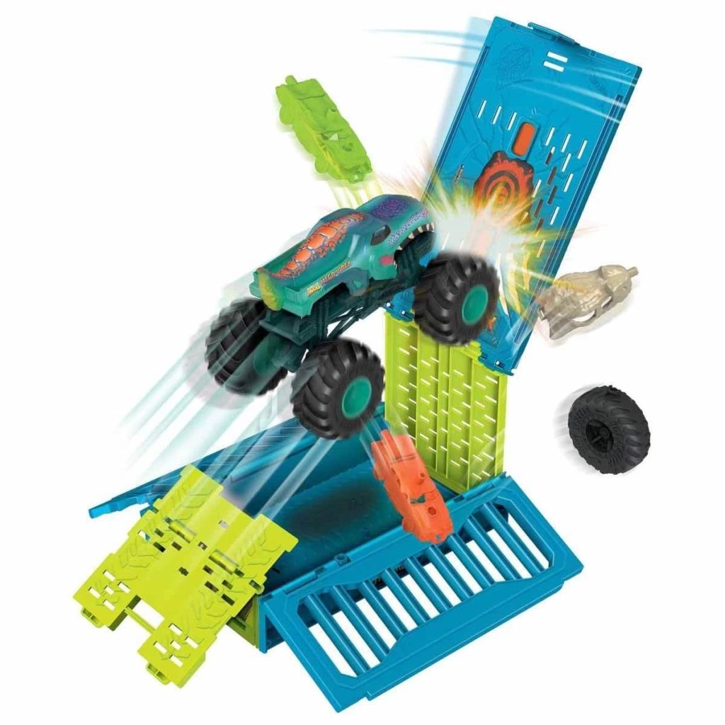 HNC29 Hot Wheels Monster Trucks 1:24 Mega Wrex'in Çarpışma Kafesi - Görsel 2